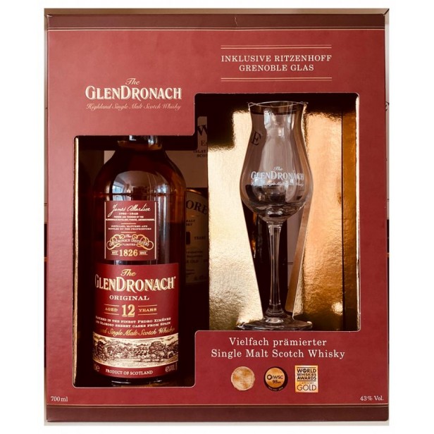 Whisky The Glendronach 12 ani + pahare